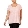 thumbnail image 1 of Calvin Klein Womens Plus Size Striped T-Shirt, 1 of 2