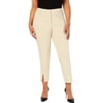 thumbnail image 1 of Calvin Klein Womens Plus Split Hem Mid-Rise Straight Leg Pants, 1 of 2