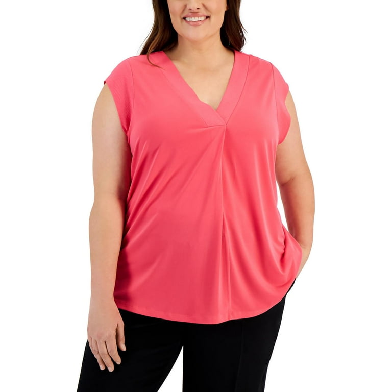 Calvin klein women's plus size tops hotsell