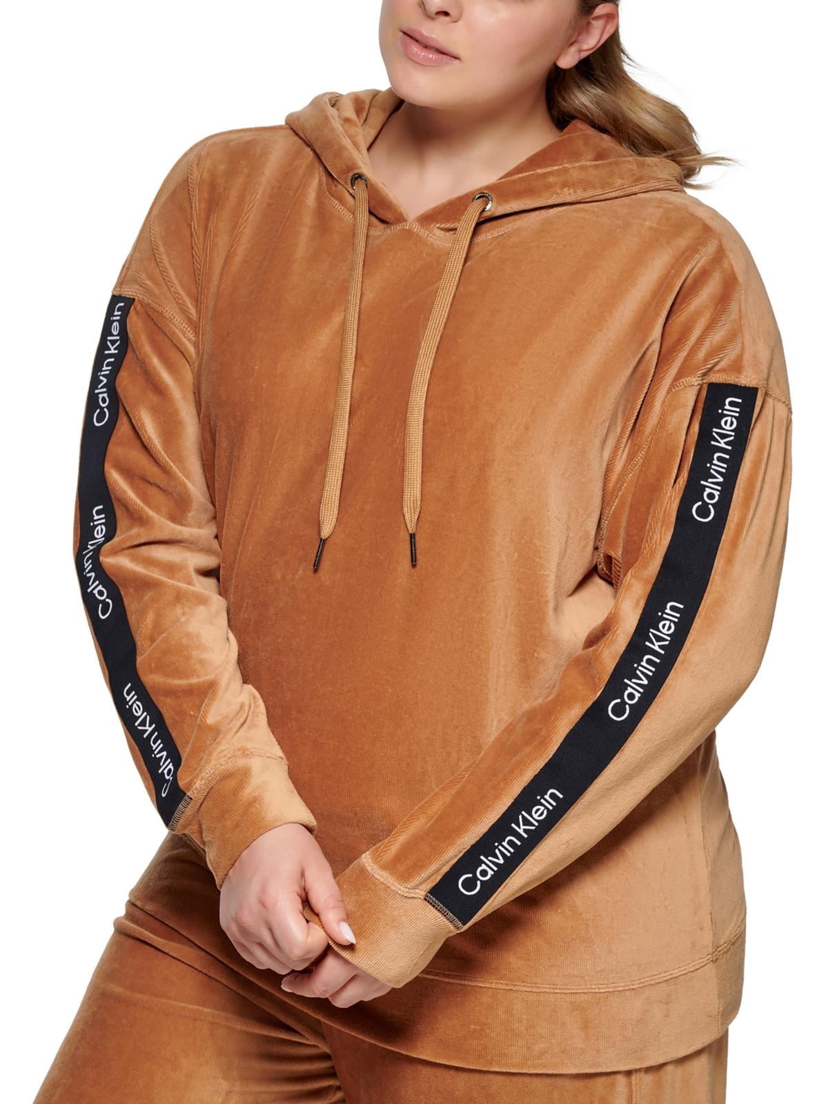 Calvin klein velour hoodie sale