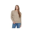 thumbnail image 1 of Calvin Klein Womens Pointelle Mixed Stitch Sweater Heather Light Brown Multi L, 1 of 1