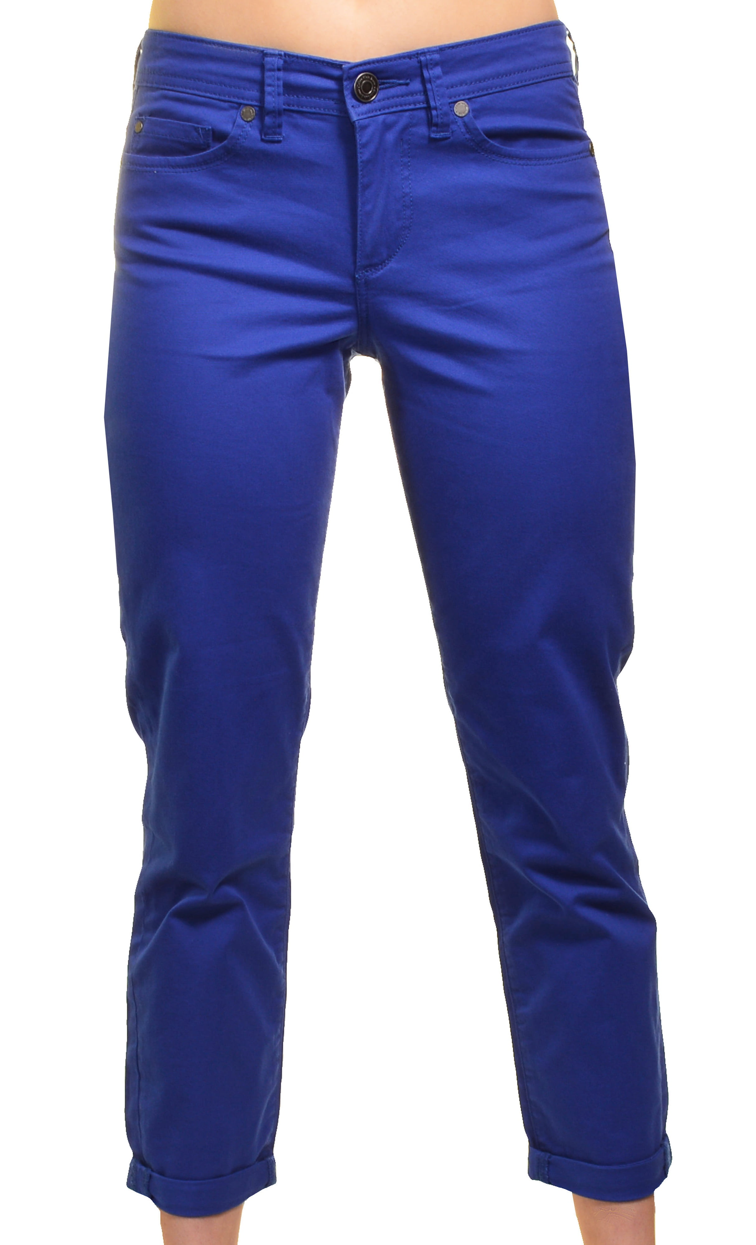 Calvin Klein Womens Power Stretch Skinny Cropped Pants (4