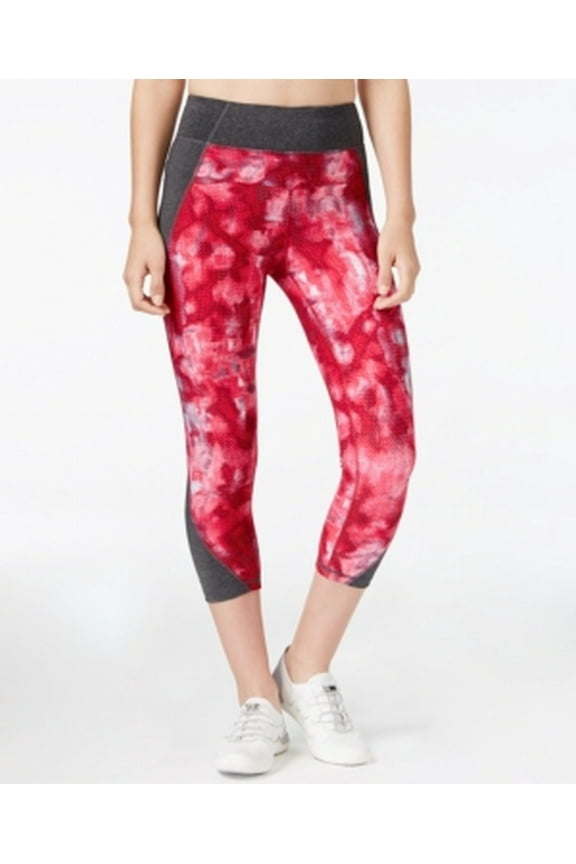 Calvin Klein Womens Printed Compression Cropped Leggings;L