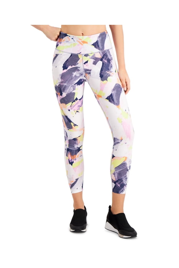 Womens Printed High-waist 7/8 Length Leggings Size XS