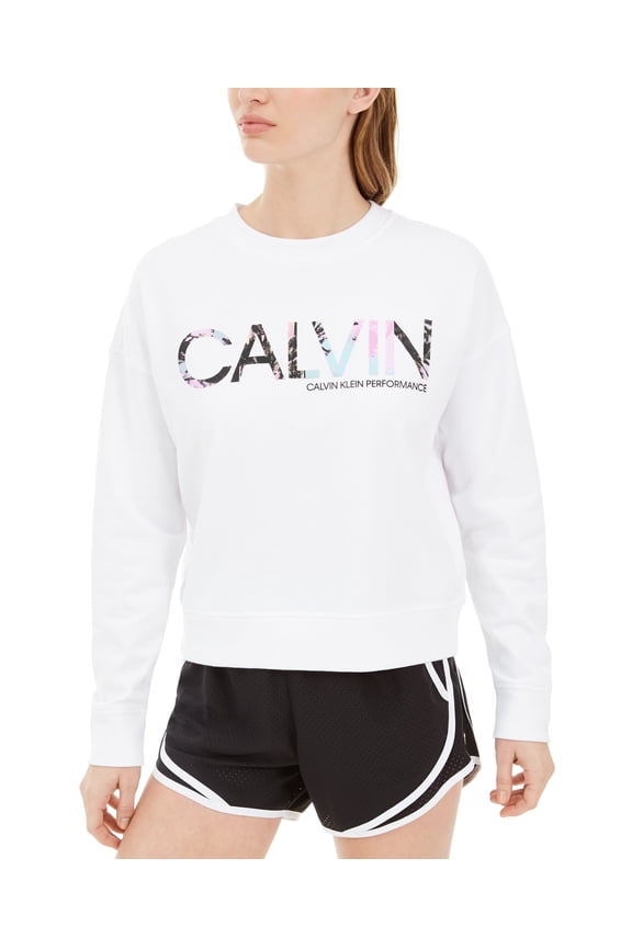 Womens Printed-logo Sweatshirt Size XL