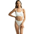 thumbnail image 1 of Calvin Klein Womens Pure Ribbed Cheeky Bikini Panty Large White, 1 of 2