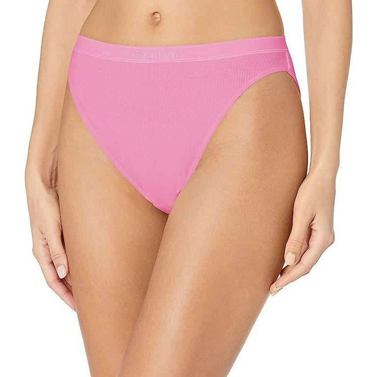 Calvin Klein Womens Pure Ribbed Cheeky Bikini Underwear
