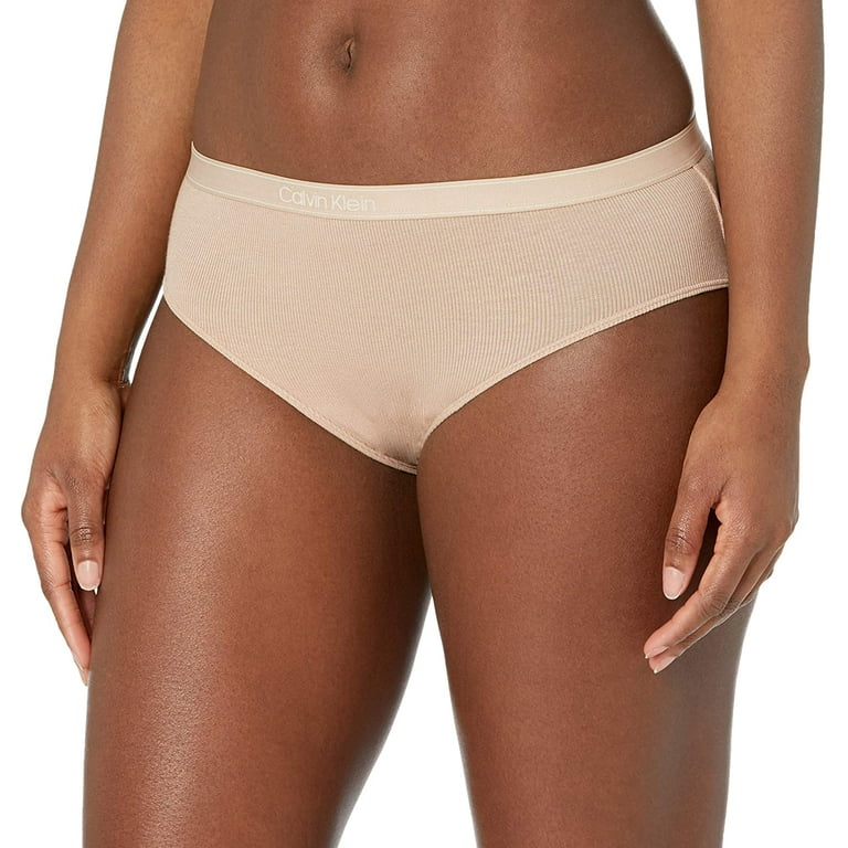 Calvin Klein Womens Pure Ribbed Hipster Panty X-Small Cedar