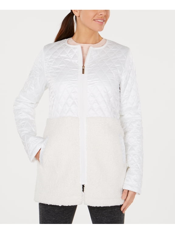 Womens Quilted Fleece Jacket Size L