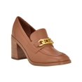 thumbnail image 1 of Calvin Klein Womens Roberte Faux Leather Embellished Logo Loafer Heels, 1 of 1