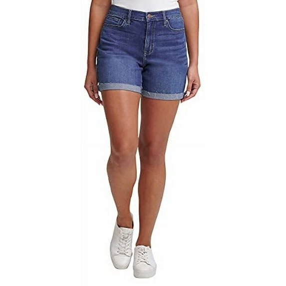 Calvin Klein Womens Roll Cuff Short (Mediterranean, 6, Numeric_6)