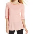 thumbnail image 1 of Calvin Klein Womens Roll Tab Sleeve Striped Top, 1 of 1