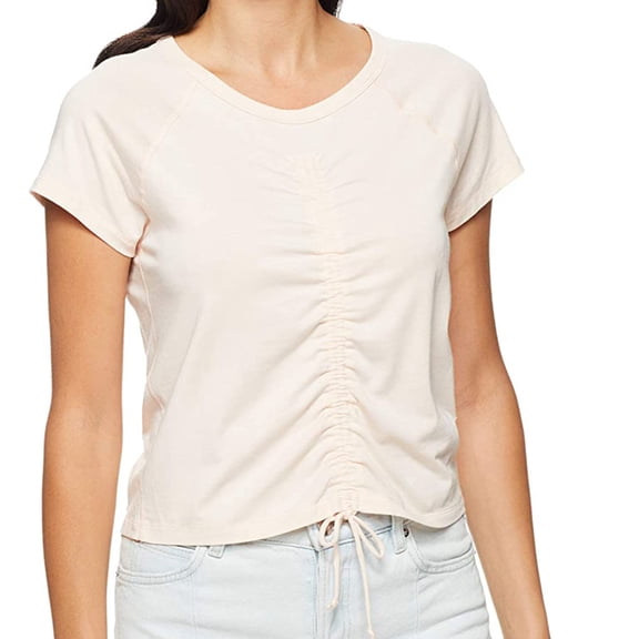 Calvin Klein Womens Ruched Front Cap Sleeve Top