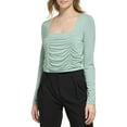 thumbnail image 1 of Calvin Klein Womens Ruched Front Knit Cropped, 1 of 1