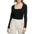 thumbnail image 1 of Calvin Klein Womens Ruched Front Knit Cropped, 1 of 2