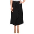thumbnail image 1 of Calvin Klein Womens Ruffled Wrap A-Line Skirt Black 10, 1 of 3
