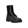 thumbnail image 1 of Calvin Klein Womens Samica Faux Leather Stretch Combat & Lace-up Boots, 1 of 3