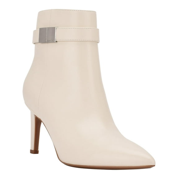 Calvin Klein Womens Sarity Faux Leather Pointed Toe Booties