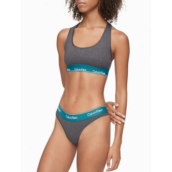 $44.00 Calvin Klein Women's Cotton Lift Bralette, Dk Grey, XS