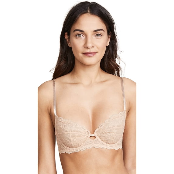 Calvin Klein Women's Seductive Comfort with Lace Multi Part Cup Bra, QF1741, Bare, 42DD