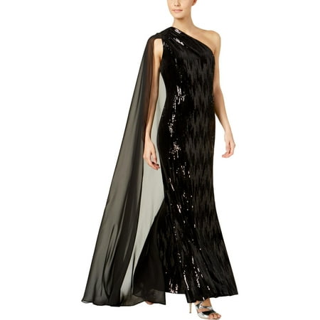 Calvin Klein Womens Sequined Velvet Evening Dress