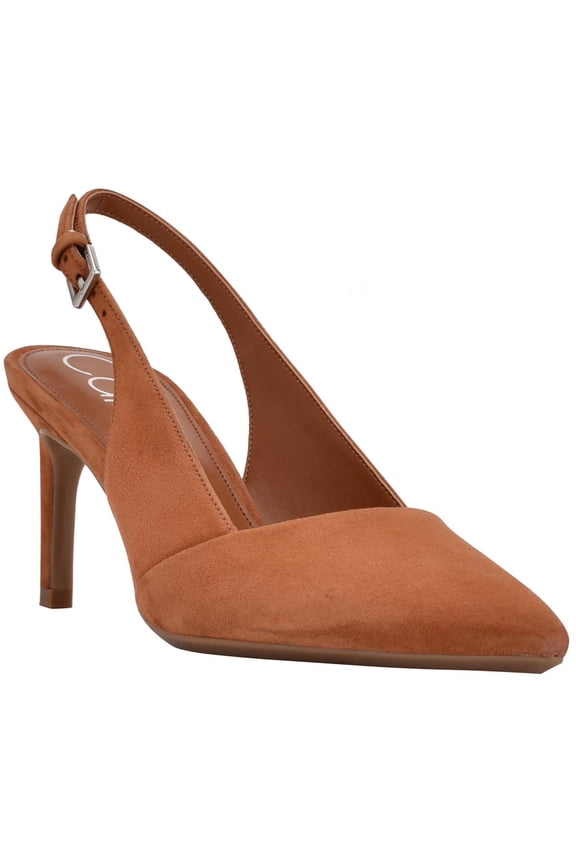 Womens Silvia Suede Pointed Toe Slingback Heels