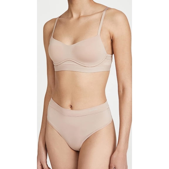 Calvin Klein Womens Simple One Size High-Waisted Thong Panty One Size Cedar