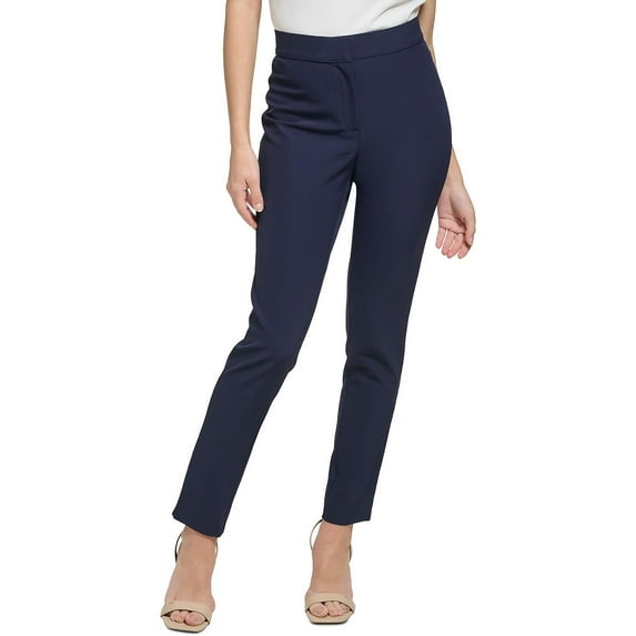 Calvin Klein Womens Skinny Flat Front Dress Pants