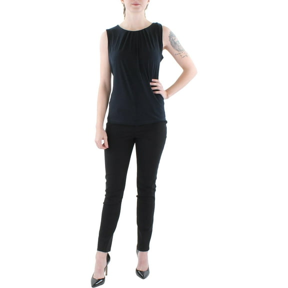 Calvin Klein Womens Smocked Blouse Tank Top