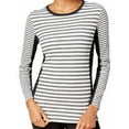 thumbnail image 1 of Calvin Klein Womens Striped Thermal Top, 1 of 1