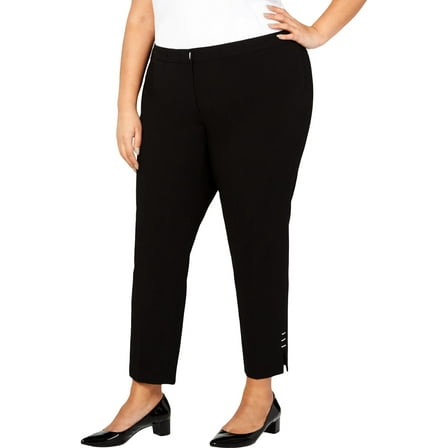 Calvin Klein Womens Studded Split Him Straight Leg Pants