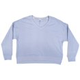 thumbnail image 1 of Calvin Klein Womens Sweatshirt V-Neck High-Low Cropped Pullover Blue New, 1 of 1