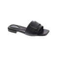 thumbnail image 1 of Calvin Klein Womens Tangelo Faux Leather Slip-On Slide Sandals, 1 of 3