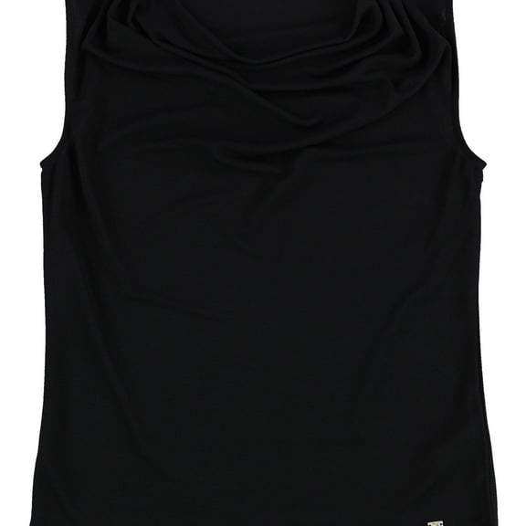 Calvin Klein Womens Textured Sleeveless Blouse Top, Black, Small