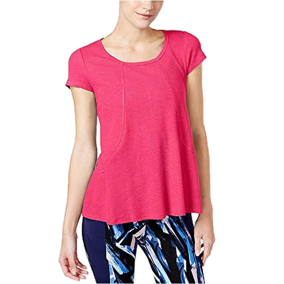 Calvin Klein Womens Textured Swing T-Shirt,Pinkberry,S