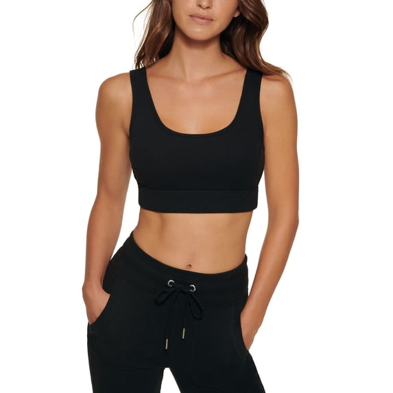 Calvin Klein Womens Thermal Scoop Neck Low Impact Sports Bra