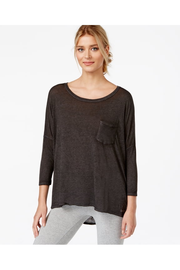 Womens Three Quarter Sleeve High Low Top