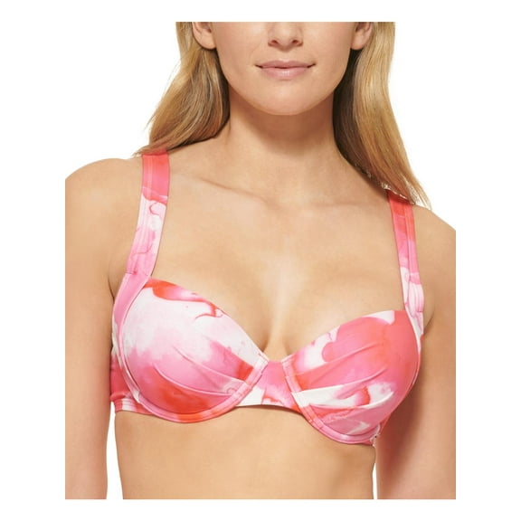 Calvin Klein Womens Tie Dye Beachwear Bikini Swim top