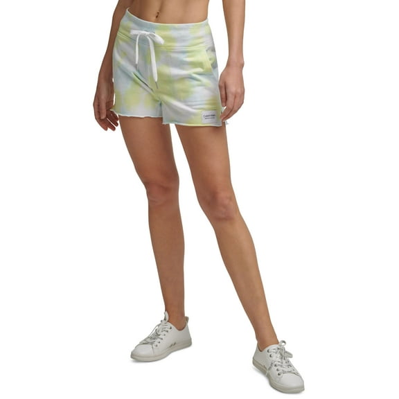 Calvin Klein Womens Womens Performance Printed French Terry Shorts