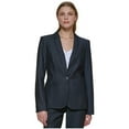 thumbnail image 1 of Calvin Klein Womens Peak One Button Blazer Jacket, Blue, 2, 1 of 1