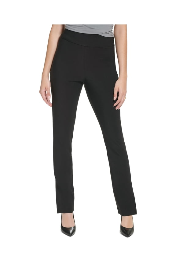 Womens X Fit Ankle Slit Pull On Pants Black 8