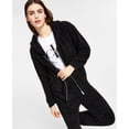 thumbnail image 1 of Calvin Klein Womens Zip-Up Teddy Hoodie;Large, 1 of 1