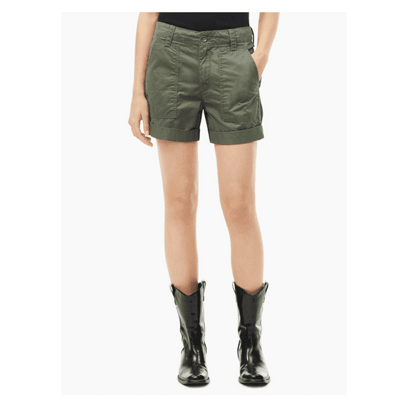 Calvin Klein jeans Women's Utility Rolled Shorts Green Size 25