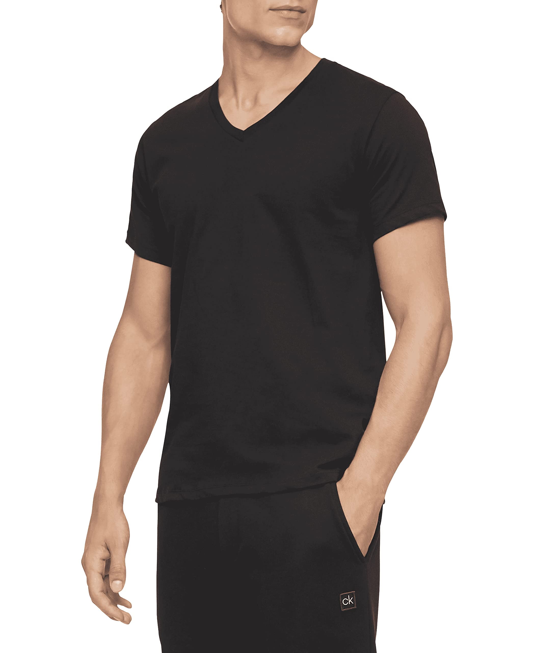Calvin Klein mens 100% Cotton T-Shirt Packs BLACK WHITE