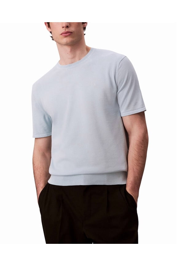 mens Supima Crewneck Shirt, s, Blue