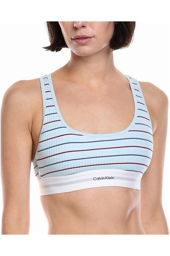 womens Lightly Lined Bralette, m, Blue