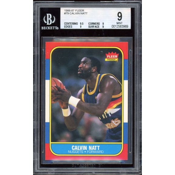 Calvin Natt Card 1986-87 Fleer #79 BGS 9