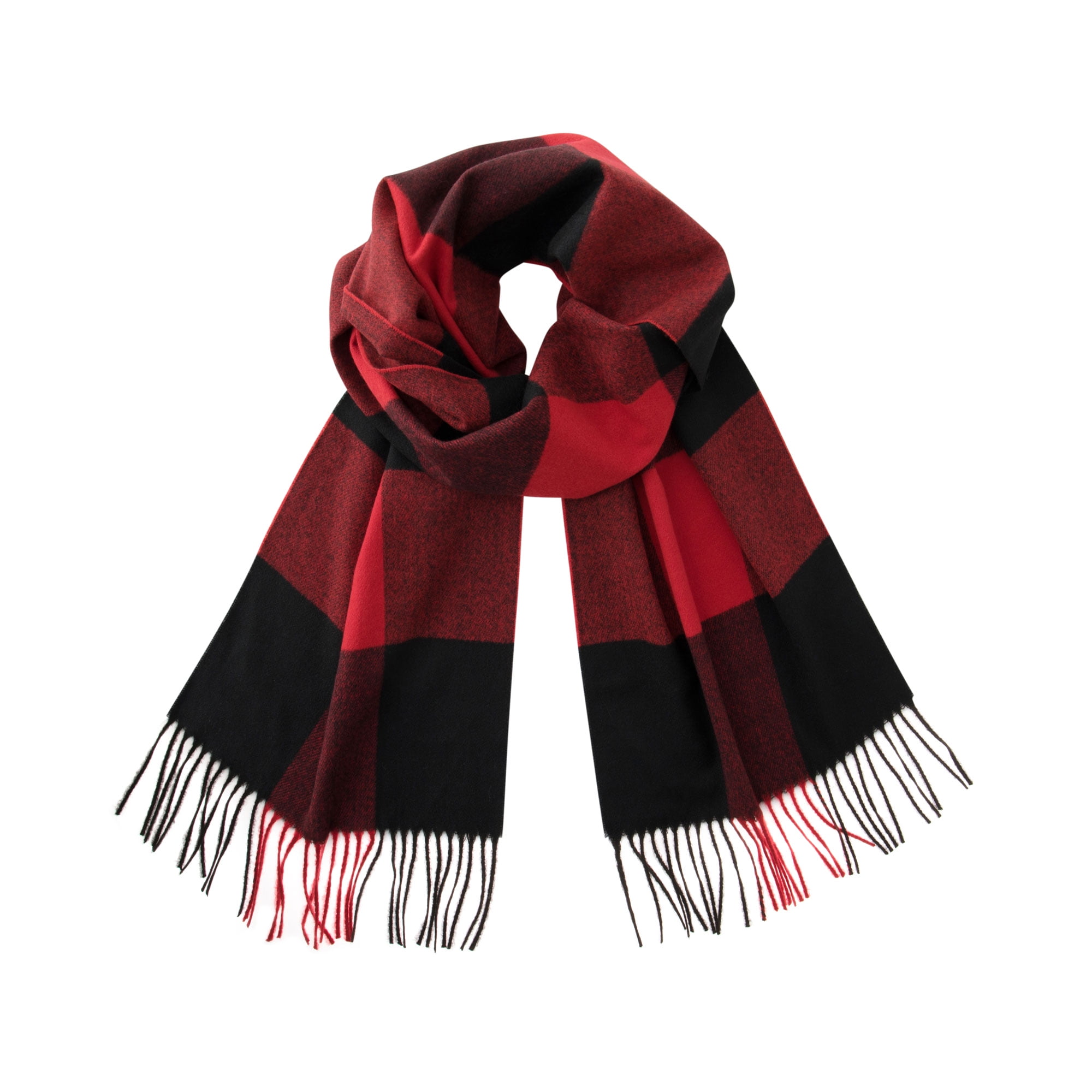 Red to Black Wave Scarf, Soft Winter Scarf, Elegant Red and Black Accessories, Tencel Scarf, Gift for outlets Her