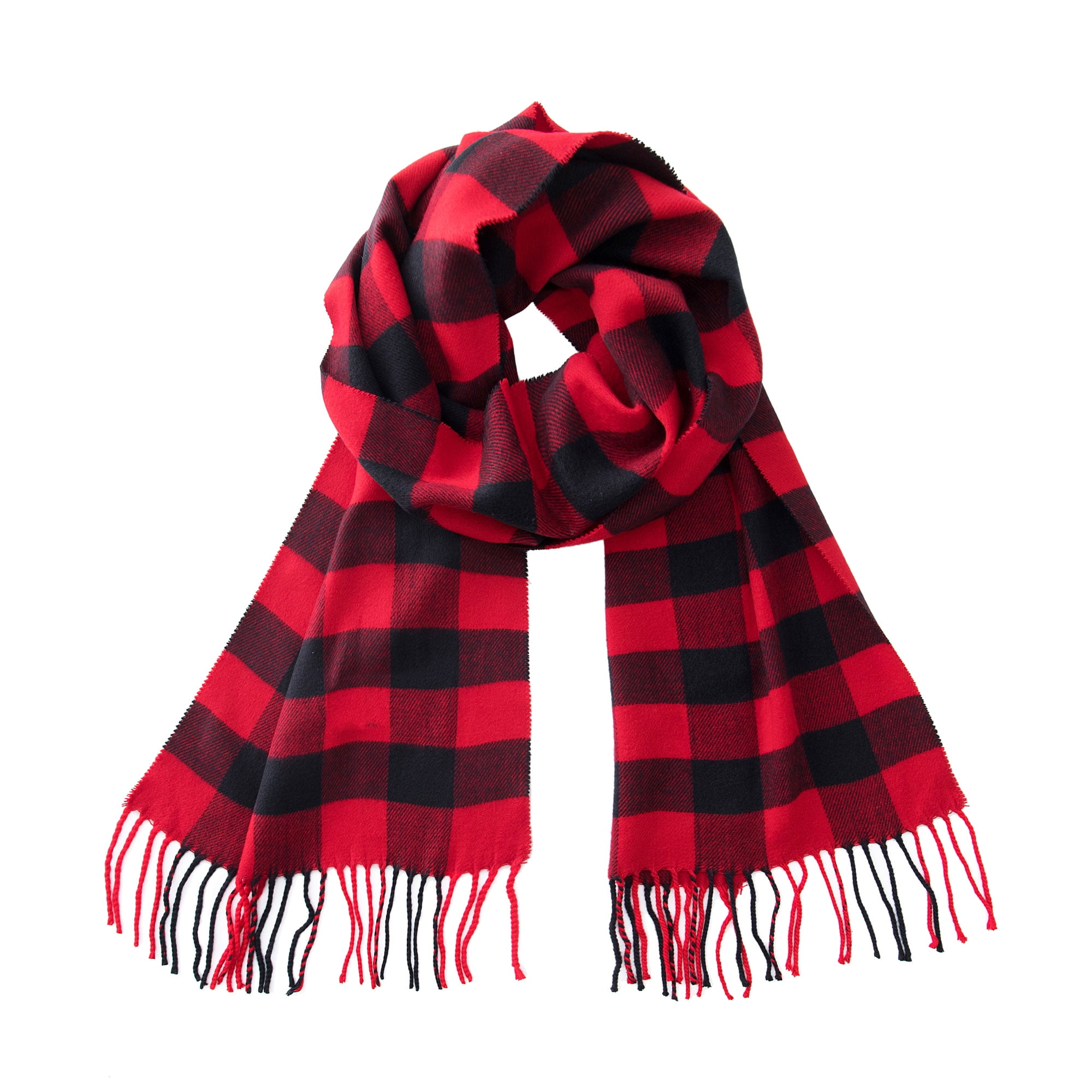 Calvin Olivia Cashmere Feel Scarf Soft Winter Ombre Nova Buffalo Tartan