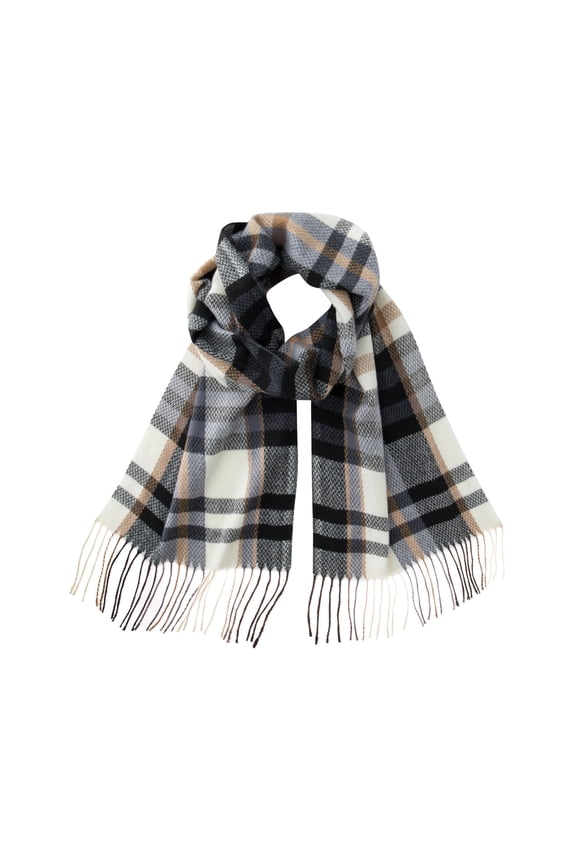 Ultra-Soft Comfort Feel Unisex Winter Solid Plain Scarves Wool Feel Classic Super Soft Luxurious Scarf Black Camel Gray Plaid